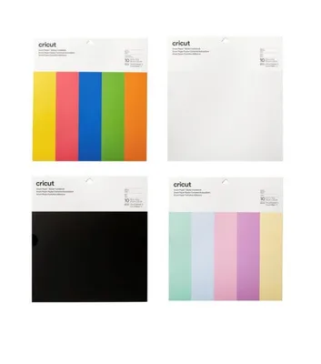 CRICUT SMART STICKER CARDSTOCK 33X33CM 10 SHEETS (WHITE)