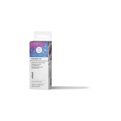 CRICUT INFUSIBLE INK TRANSFER SHEETS 2-PACK (WATERCOLOR SPLASH) - IDEAL SIZE FOR MUGPRESS
