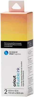 CRICUT INFUSIBLE INK TRANSFER SHEETS 2-PACK (PINK LEMONADE) - IDEAL SIZE FOR MUGPRESS