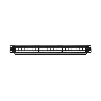 Phoenix patch panel vacio para rack de 24 puertos categoria 6 1u