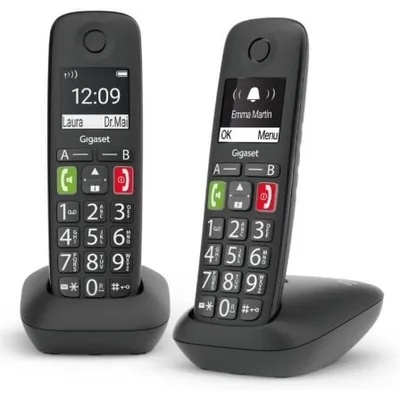 Teléfono Inalámbrico Gigaset E290/ Pack DUO/ Negro
