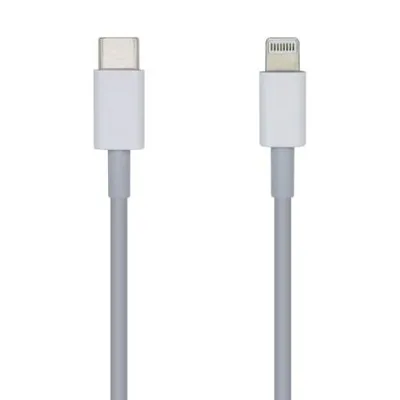 Cable USB 2.0 Tipo-C Lightning Aisens A102-0441/ Lightning Macho - USB Tipo-C Macho/ 480Mbps/ 20cm/ Blanco