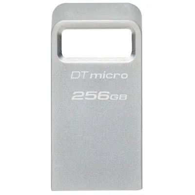Datatraveler micro unidad flash usb 256 gb usb tipo a 3.2 gen 1 (3.1 gen 1) plata