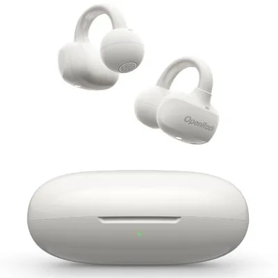 Auriculares Deportivos de Conducción Aérea OpenRock E OPACE02 V2 con estuche de carga/ Autonomía 7h/ Blancos