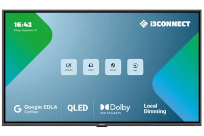 I3 CONNECT  ASPEN4 - IFP DISPLAY 75" ANDROID 15 - EDLA -  8 GB RAM – 128 GB QLED (LED DE PUNTOS CUÁNTICOS) LED DIRECTO / 3840 X 2160 PIXELS - 4K UHD / 500CD/M2 / < 8 MS /  AUDIO: 2X20V + SUBWOFER 1X40W / NO INCLUYE SOPORTE (10010822)