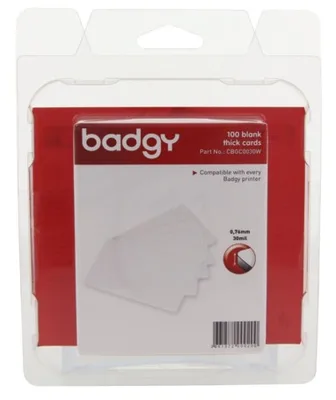 PACK 100 TARTEJAS PVC BADGY CBGC0030W