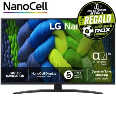 Televisor LG NanoCell AI NANO82 43NANO82A6B 43"/ Ultra HD 4K/ Smart TV/ WiFi