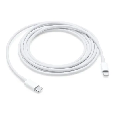 Cable usb tipo c a lightning apple 2m - macho - macho - blanco