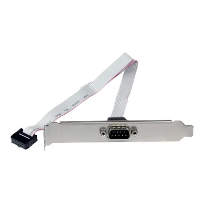 Bracket db9 a idc10 startech 0.41m -  macho - hembra -  gris