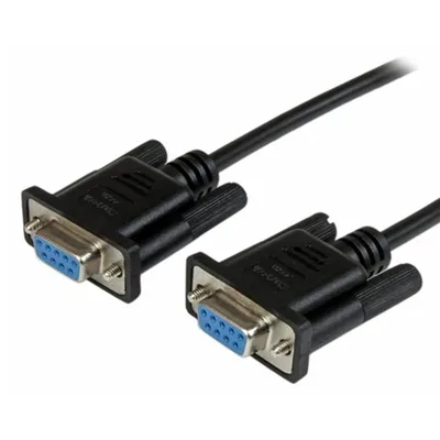 Cable db9 startech 1m -  hembra - hembra -  negro