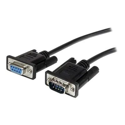 Cable db9 startech 2m -  macho - hembra -  negro