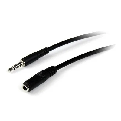 Cable jack 3.5mm startech 2m -  macho - hembra -  negro