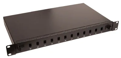 Fibre patch panel 19" 1U 12