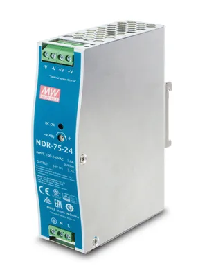 24V, 75W Din-Rail Power Supply