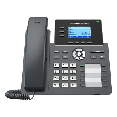 Ip Phone Black 3 Lines Lcd