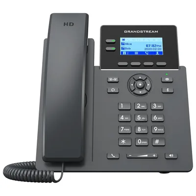 Ip Phone Black 2 Lines Lcd
