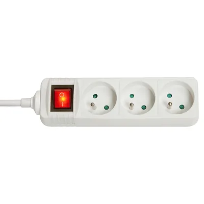3-Way French Schuko Mains