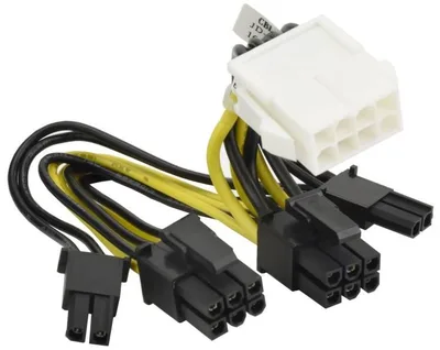 8-pin to Two 6+2 Pin 0.05m