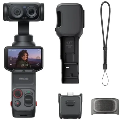 Cámara Digital Deportiva Insta360 Luna Pro/ 8K/ Ángulo de visión 360º/ Negra