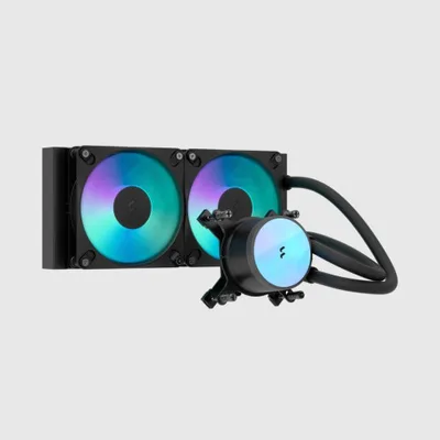 Fractal Design Radius 240 RGB Black Procesador Sistema de refrigeración líquida todo en uno 12 cm Negro 1 pieza(s)