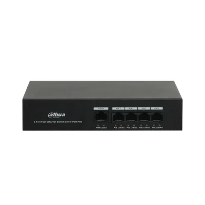 (DH-PFS3005-4ET-36) DAHUA SWITCH POE 4 PUERTOS + 1