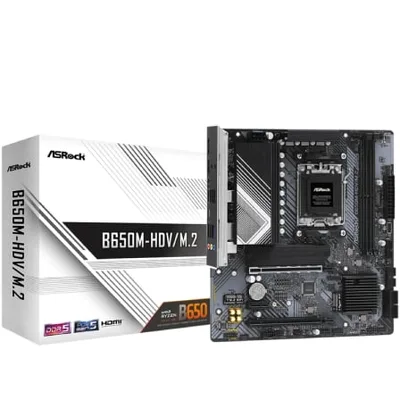 Placa Base Asrock B650M-HDV/M.2/ DDR5/ PCIe 5.0/ Socket AM5/ Micro ATX
