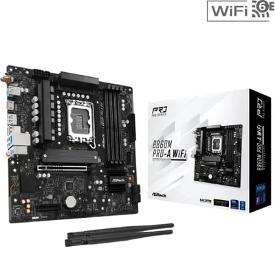 Placa Base Asrock B860M PRO-A WIFI Socket 1851/ DDR5/ PCIe 5.0/ Micro ATX