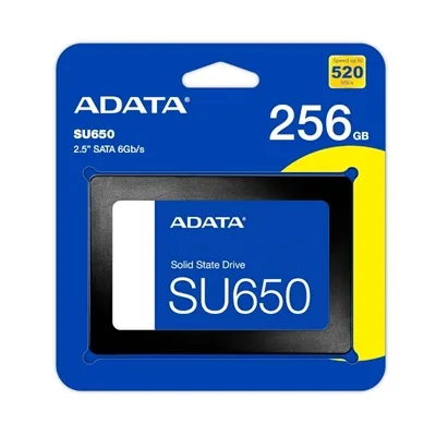 Disco duro interno solido ssd adata ultimate su650 256gb 2.5 pulgadas sata3