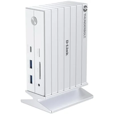 Docking Thunderbolt 4 D-Link DUF-E01/E/ 5xUSB/ 2xUSB Tipo-C/ 2xThunderblot/ 1xDisplayPort/ 1xHDMI 4K/ 1xRJ45/ 1xJack 3.5/ 1xLector de Tarjetas/ Blanco