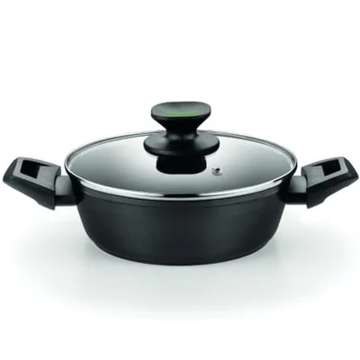 Cacerola Baja Monix Green M480528/ Ø28cm/ Aluminio forjado/ Apta para Inducción