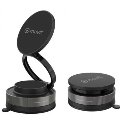 Soporte de Smartphone para Coche Muvit For Change MCCHL0035/ Negro