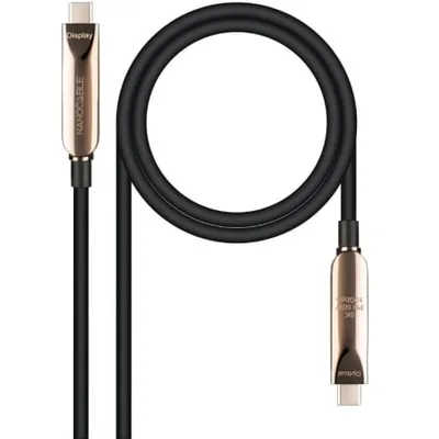 Cable USB 3.2 Tipo-C AOC Nanocable 10.01.4610/ USB Tipo-C Macho - USB Tipo-C Macho/ Hasta 60W/ 10Gbps/ 10m/ Negro