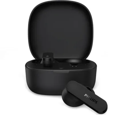 Auriculares Bluetooth Philips TAT2100BK con estuche de carga/ Autonomía 8h/ Negros