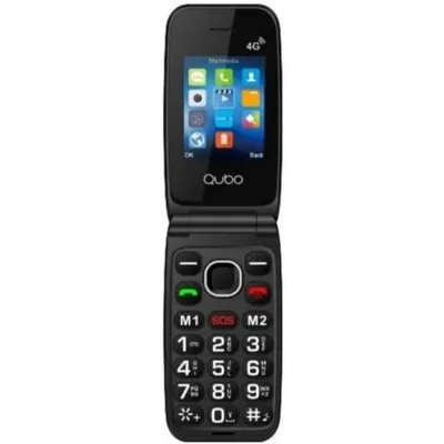 Teléfono Móvil Qubo NEO2 NW BK 4G para Personas Mayores/ Negro