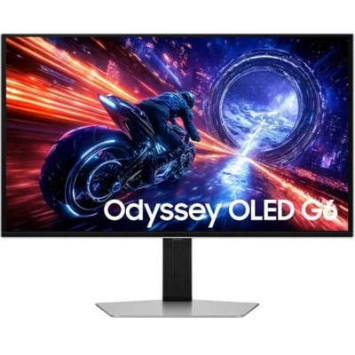 Monitor Gaming Samsung Odyssey OLED G6 G60SF S27FG604SU 27"/ QHD/ 0.03ms/ 500Hz/ QD-OLED/ Regulable en altura/ Plata