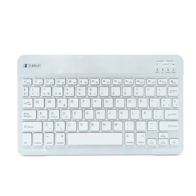 Teclado Compacto Inalámbrico Subblim Smart/ Plata
