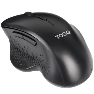 Ratón Ergonómico Inalámbrico TooQ TQMWG-1105-B/ Hasta 1600 DPI