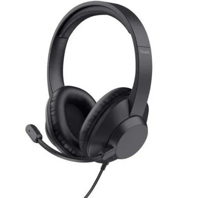 Auriculares Trust Ayda Max/ con Micrófono/ Jack 3.5/ Negros