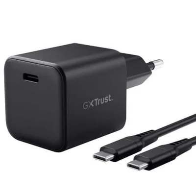Cargador de Pared GaN Trust Gaming GXT 1258 Switch 2/ 1xUSB Tipo-C/ Incluye Cable USB Tipo-C/ 65W