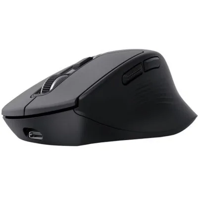 Ratón Inalámbrico Trust Niven Confort 26021/ Batería  recargable/ Hasta 3200 DPI/ Negro