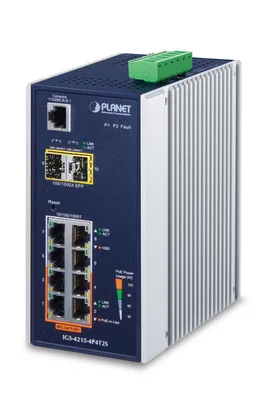 PLANET IGS-4215-4P4T2S switch Gestionado L2/L4 Gigabit Ethernet (10/100/1000) Energía sobre Ethernet (PoE) Azul, Blanco