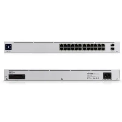 Ubiquiti USW-PRO-24-POE Networks UniFi Pro 24-Port PoE Gestionado L2/L3 Gigabit Ethernet (10/100/1000) Energía sobre Ethernet (PoE) 1U Plata
