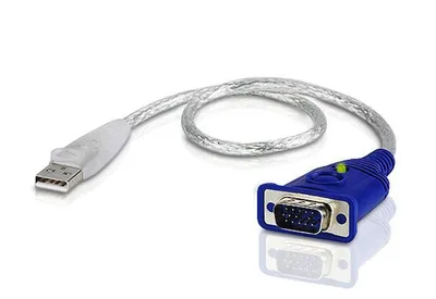 ATEN Emulador EDID VGA - 0,35 m - USB tipo A - VGA (D-Sub) - Macho - Macho - Derecho