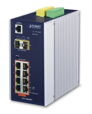 PLANET IGS-10020PT switch Gestionado L3 Gigabit Ethernet (10/100/1000) Energía sobre Ethernet (PoE) Azul, Blanco