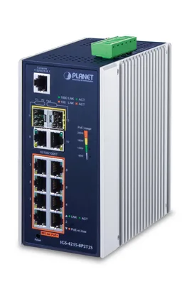 PLANET IGS-4215-8P2T2S switch Gestionado L2/L4 Gigabit Ethernet (10/100/1000) Energía sobre Ethernet (PoE) Azul, Plata