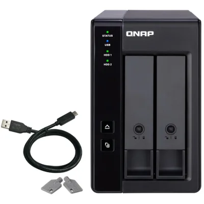QNAP TR-002 caja para disco duro externo Carcasa de disco duro/SSD Negro 2.5/3.5"