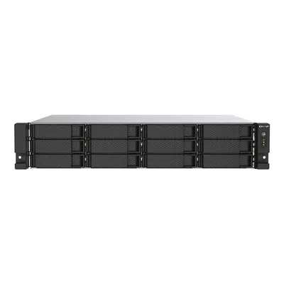 QNAP TS-1273AU-RP-8G servidor de almacenamiento NAS Bastidor (2U) Ryzen Embedded V1500B 8 GB DDR4 0 TB QNAP QTS Aluminio, Negro