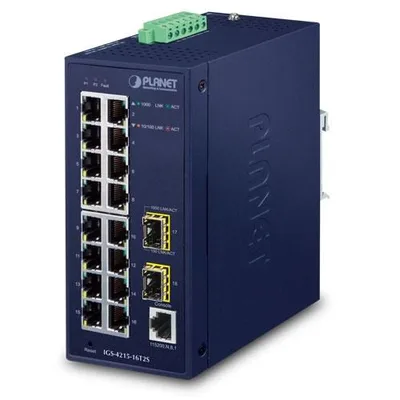 PLANET IGS-4215-16T2S switch Gestionado L2/L4 Gigabit Ethernet (10/100/1000) Azul