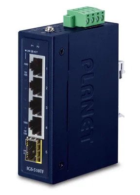 PLANET IGS-510TF switch No administrado Gigabit Ethernet (10/100/1000) Azul