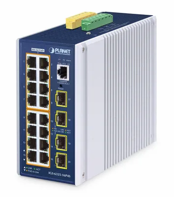 PLANET IGS-6325-16P4S switch Gestionado L3 Gigabit Ethernet (10/100/1000) Energía sobre Ethernet (PoE) Aluminio, Azul